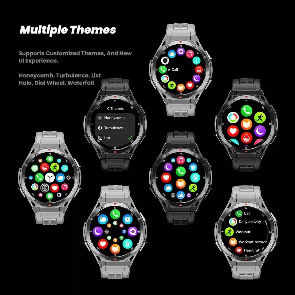 Swimming Smart Watch, 10ATM IP69 Waterproof, Built-in GPS, Military-Grade, AMOLED Display, AI Voice