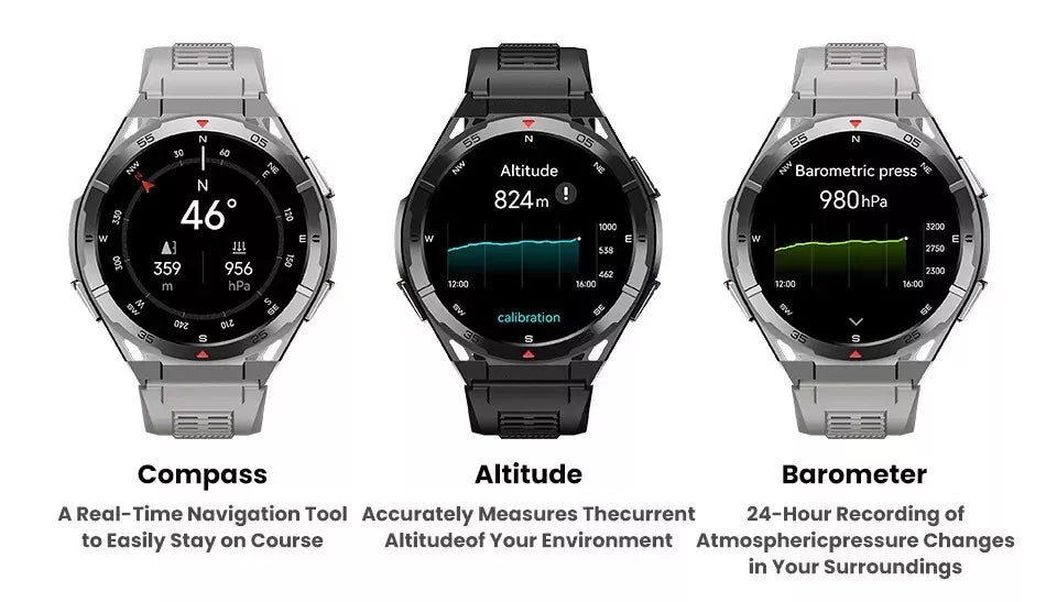 Swimming Smart Watch, 10ATM IP69 Waterproof, Built-in GPS, Military-Grade, AMOLED Display, AI Voice