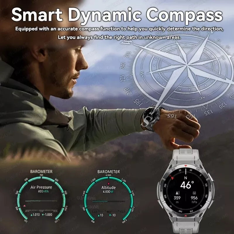 Swimming Smart Watch, 10ATM IP69 Waterproof, Built-in GPS, Military-Grade, AMOLED Display, AI Voice