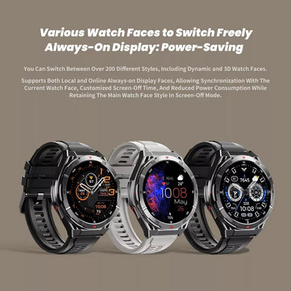 Swimming Smart Watch, 10ATM IP69 Waterproof, Built-in GPS, Military-Grade, AMOLED Display, AI Voice