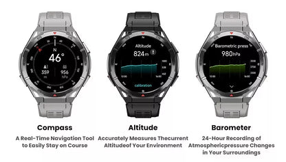 Swimming Smart Watch, 10ATM IP69 Waterproof, Built-in GPS, Military-Grade, AMOLED Display, AI Voice